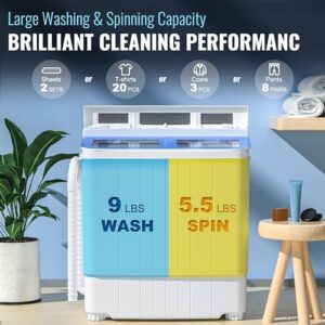 Lavatrice e asciugatrice portatile INTERGREAT, compatta e versatile, perfetta per appartamenti e campeggio