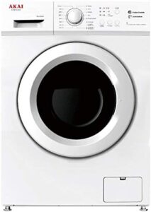 Akai AQUA6044S lavatrice bianca con caricamento frontale e 1000 giri al minuto, efficiente e compatta