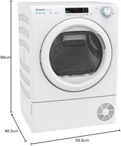 Candy Smart Pro Slim Asciugatrice 7 Kg, design compatto, pompa di calore, controllo tramite app e Wi-Fi, classe A+