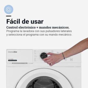 UNIVERSALBLUE Lavatrice Inverter 6 kg, motore DC e 16 programmi di lavaggio