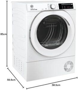 Asciugatrice Hoover H-DRY 500 in bianco con pompa di calore e controllo via app hOn