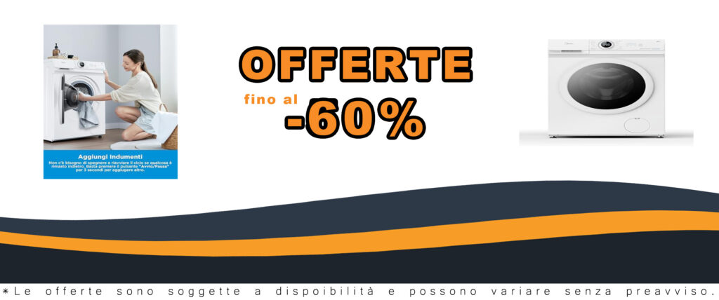 Midea MF10EW80B Lavatrice Slim 8 kg, design compatto e tecnologia a vapore per un bucato perfetto