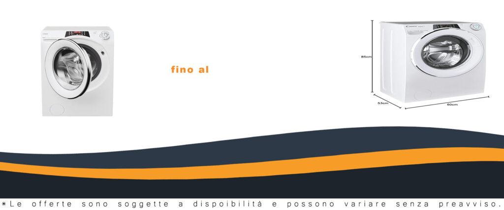 Candy RapidÓ RO 1486DWMCT1-S, Lavatrice a carica frontale, 8 KG, Classe A, 1400 giri, 76 dB, Cicli Rapidi, Vapore, 16 programmi, Bianco, AxLxP 85x60x53 cm