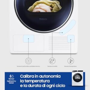 Asciugatrice Samsung Ai Control con Wifi e tecnologia Optimal Dry per risultati perfetti