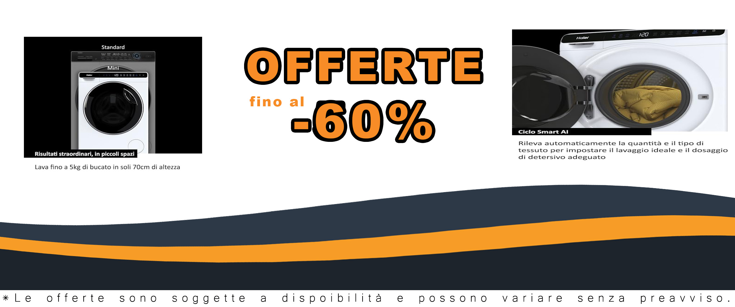Haier Mini Drum Lavatrice Slim 5 Kg, modello HW50-BP12307, compatta e con tecnologia Smart AI, ideale per piccoli spazi