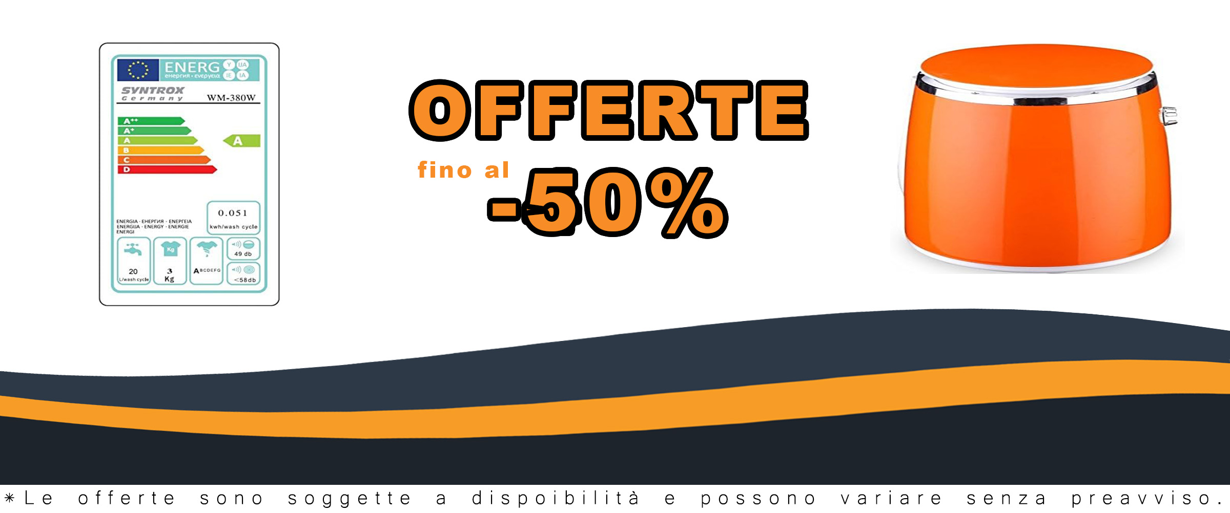 Syntrox Germany WM-380W mini lavatrice da campeggio arancione con centrifuga