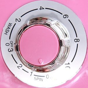 Syntrox Germany 3 kg WM-380W Lavatrice con Centrifuga Mini Lavatrice da Campeggio Rosa, ideale per campeggio e piccoli spazi