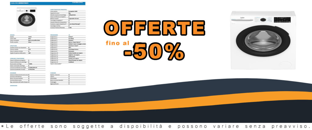 Lavatrice Beko AMBMWU4841B 8kg con oblò nero, funzione a vapore e display touch
