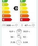 LG AI DD D4R5010TSWS Lavasciuga 10 - 6kg Serie R5 in funzione, vista frontale con motore Inverter Direct Drive e TurboWash360