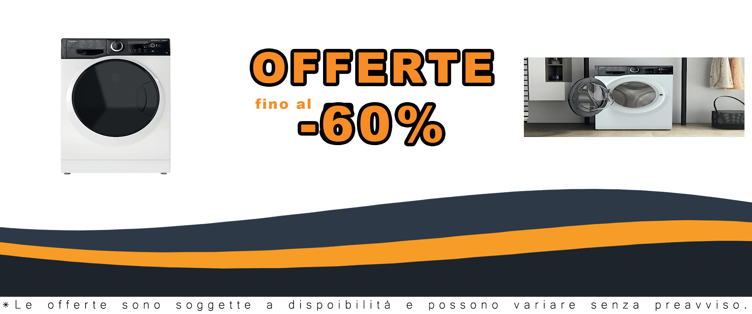 Lavatrice 7 Kg Classe B WSB 725 D IT con motore Inverter silenzioso e funzione Vapore igienizzante  