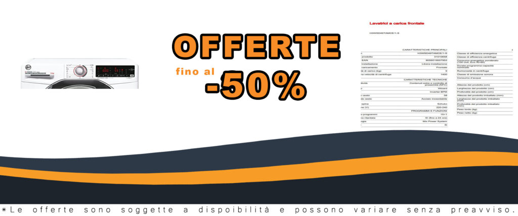 Hoover H3WSD49TAMCE/1-S H-WASH 300 PLUS Lavatrice 9 Kg, 1400 Giri, Connettività NFC, Carica Frontale, Libera Installazione, Bianco, Classe A