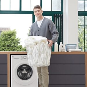 Lavatrice LG F4WV3008N3W 8 kg con caricamento frontale e Intelligenza Artificiale, bianca