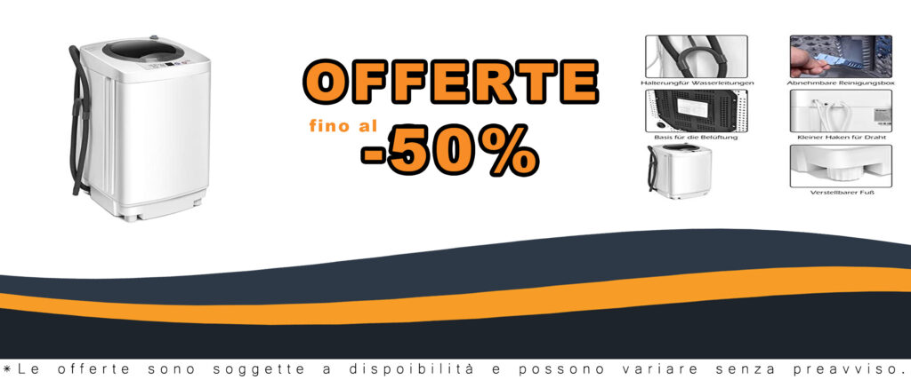 COSTWAY Lavatrice 3,5 kg, carica dall'alto, mini lavatrice con centrifuga