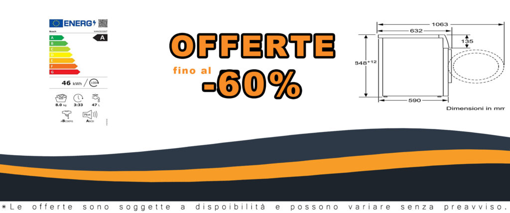 Bosch Elettrodomestici Serie 4 Lavatrice a carica frontale 8 kg WAN28208IT