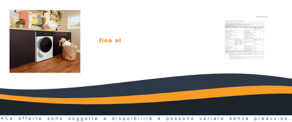 Cecotec Lavatrice Carica Frontale 9 Kg Bolero Dresscode 9410 Inverter A con motore Inverter Plus e funzione vapore