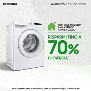 Samsung Lavatrice AI Control Ecodosatore WW70T534DTW/S3, 7 Kg, 1400 RPM, con WiFi e vapore per un bucato igienizzato  