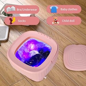 Mini lavatrice portatile pieghevole con funzione centrifuga, ideale per viaggi e piccoli spazi  