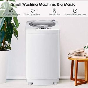 Relax4Life Mini Lavatrice 3,5 kg, compatta e portatile, ideale per appartamenti e campeggio, con centrifuga e 6 programmi di lavaggio automatico.