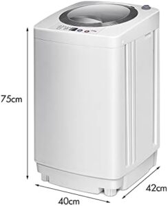 Relax4Life Mini Lavatrice 3,5 kg, compatta e portatile, ideale per appartamenti e campeggio, con centrifuga e 6 programmi di lavaggio automatico.