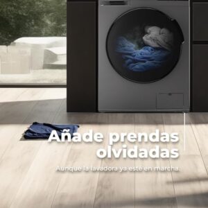 EVVO Lavatrice Asciugatrice 10 kg + 7 kg, con motore inverter, funzione vapore e lavaggio e asciugatura in 1 ora, classe energetica A.