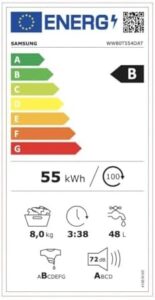 Lavatrice 8 Kg Classe A+++ 1400 giri Vapore, con funzione vapore per una pulizia delicata e risparmio energetico.