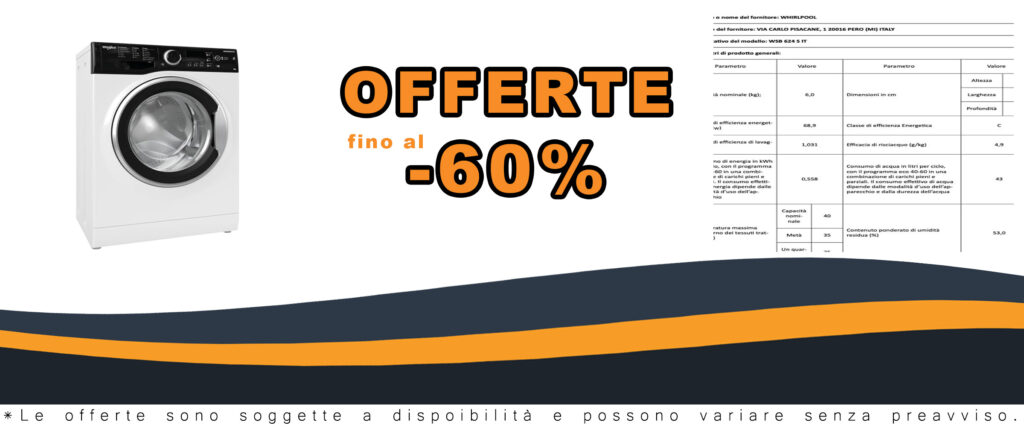 Whirlpool WSB 624 S IT - Lavatrice 6kg Libera Installazione, Carica Frontale con centrifuga 1200 giri al minuto