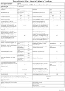 Exquisit Lavasciuga WT8614-060D in bianco, un dispositivo 2 in 1 con lavatrice e asciugatrice integrata, ideale per famiglie e piccoli spazi.