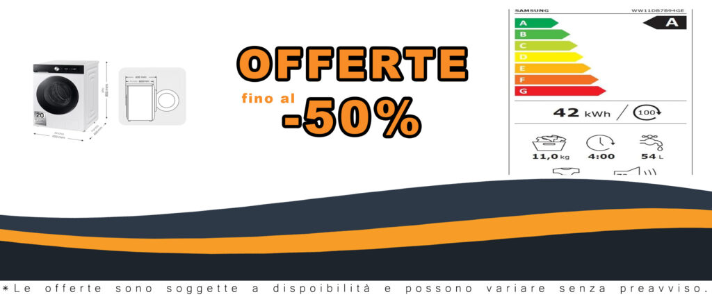 SAMSUNG WW11DB7B94GEU3 Lavatrice 11KG SmartThings e AI Ecobubble™ in bianco
