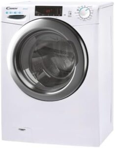Lavatrice Candy Smart CSS4127TWR3/1-11 a carica frontale, 7 kg, bianca, con 1200 giri e partenza ritardata