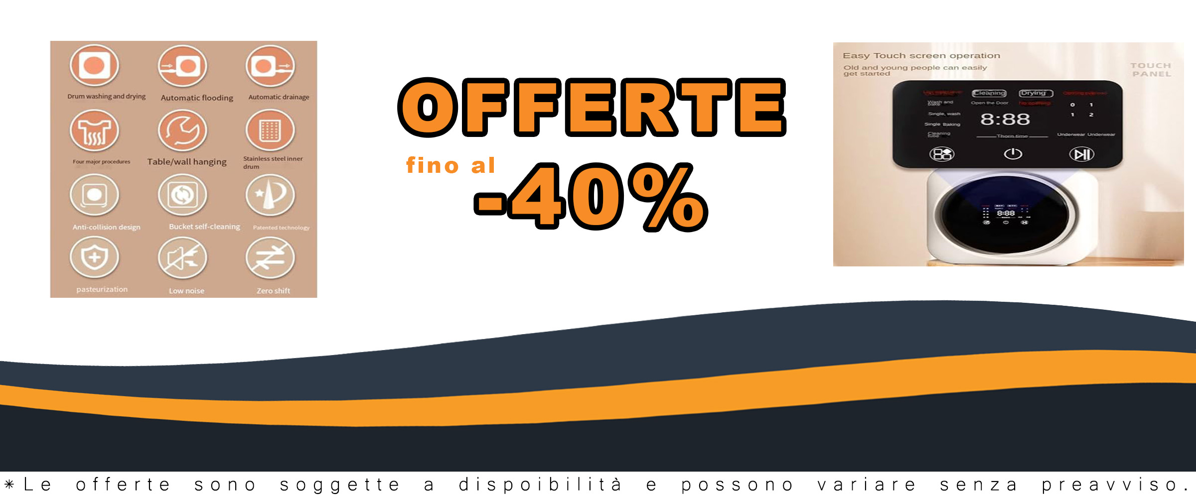 Qiang Mini Lavatrice con Asciugatrice all-in-One, perfetta per piccoli appartamenti e dormitori