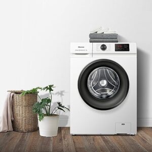 Hisense WFVB7012EM - Lavatrice a carica frontale da 7 kg con display LED e funzione vapore, ideale per ogni tipo di tessuto