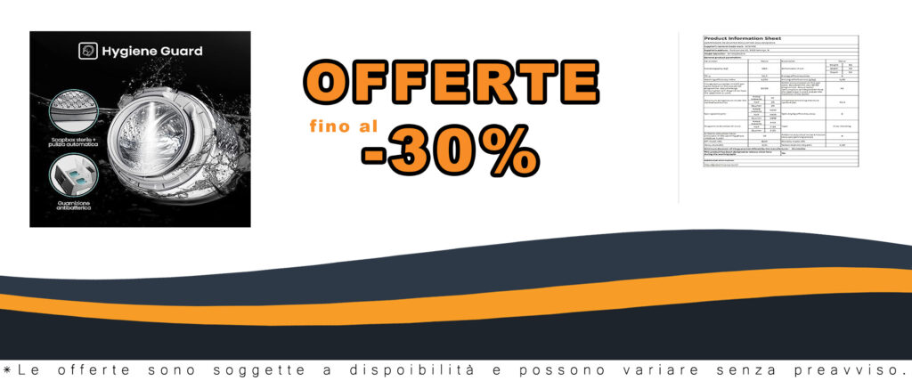 Lavatrice Hisense WF5S1045BW a carica frontale con 10,5 kg di capacità, 1400 rpm, e funzionalità avanzate come autodose, connettività e programma rapido.