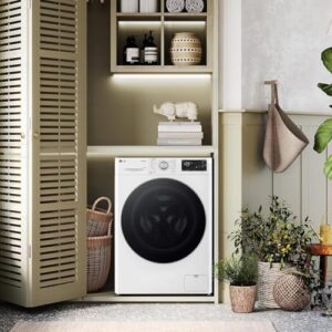 LG AI DD F4R3710NSWW Lavatrice 10kg a carica frontale con Wi-Fi, lavaggio a vapore e autodosaggio