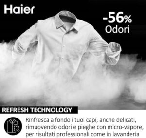Haier I-Pro Serie 7 Plus HW110-B14IGIEUIT lavatrice a carica frontale con 11 KG di capacità e funzionalità smart