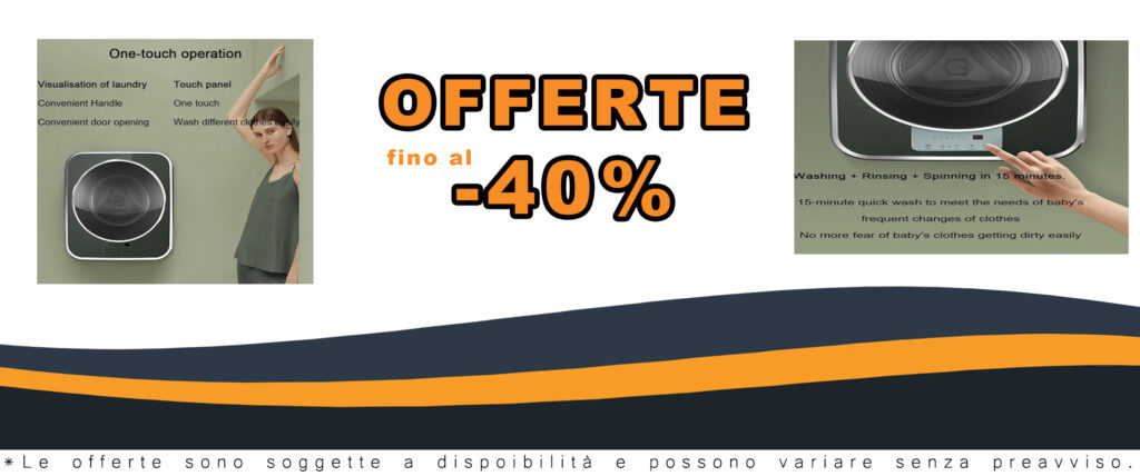 GEJLELDS Mini Lavatrice Portatile a Parete, Capacità 3 kg, Perfetta per Dormitori e Viaggi
