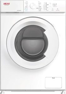 Lavatrice AQUA6046AS compatta da 6 kg con classe energetica A, perfetta per spazi ridotti.