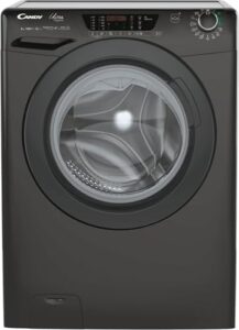 Lavatrice Candy HE1584TWMBB6-S nera con motore inverter e capacità di 8 kg