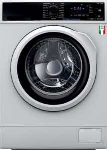 Lavatrice da 8 kg con caricamento frontale, 1400 giri e classe energetica A, ideale per famiglie numerose
