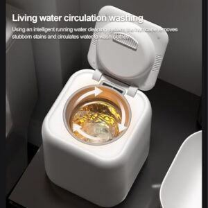 Mini lavatrice portatile 3 in 1 con funzione di asciugatura a aria calda circondante a 60°, ideale per capi delicati.