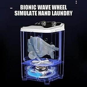 Lavatrice portatile compatta, ideale per roulotte, piccoli appartamenti e viaggi, con spina UK 220V.  