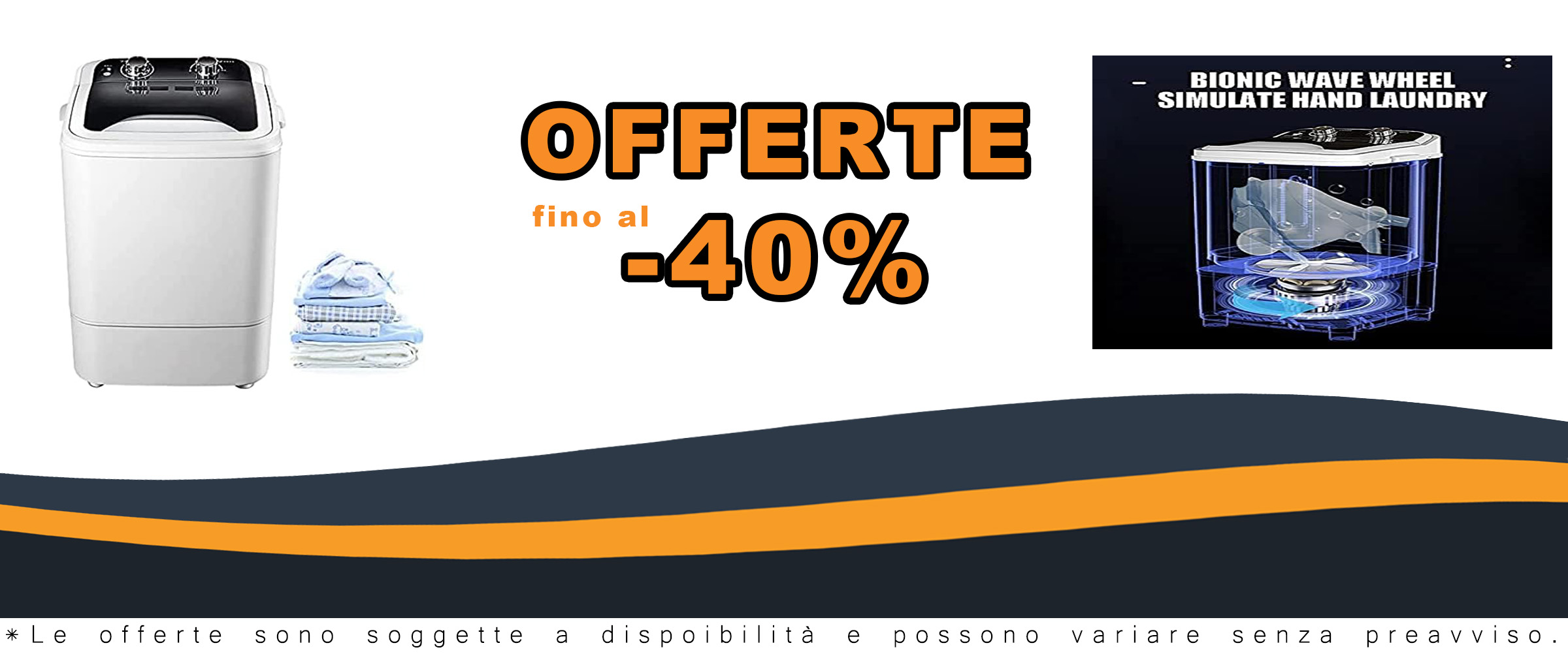 Lavatrice portatile compatta, ideale per roulotte, piccoli appartamenti e viaggi, con spina UK 220V.  