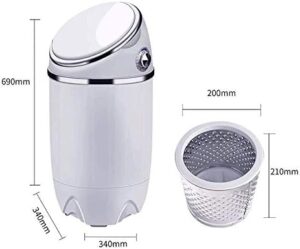 WolFum Mini Lavatrice a Carica dall'alto, compatta e versatile, ideale per spazi ridotti, lavaggio e asciugatura in un unico dispositivo