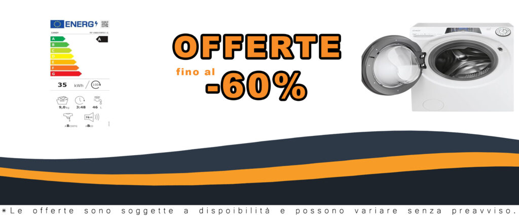 Lavatrice RP 496BWMR9/1-S da 9 Kg con carico frontale e 1400 giri/min, adatta per famiglie e con classe energetica A