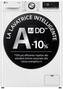 LG F4R7009TSWB lavatrice ad alta efficienza energetica con motore Inverter Direct Drive