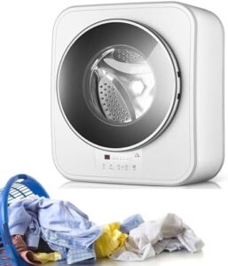 Lavatrice e asciugatrice portatile compatta montata a parete, perfetta per spazi ridotti e un uso efficiente.