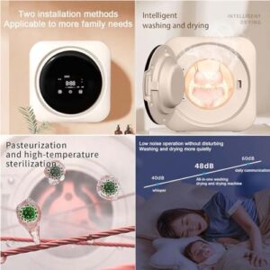 DPDZSW Asciugabiancheria Compatta, lavatrice portatile compatta per appartamenti e dormitori, con funzione di asciugatura integrata