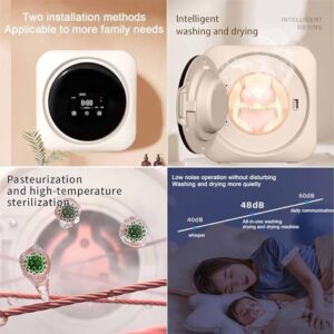 DDZJTPP Mini Lavatrice e Asciugatrice da 3,5 Litri, ideale per appartamenti e spazi ristretti, con funzionalità di asciugatura automatica a basso rumore  
