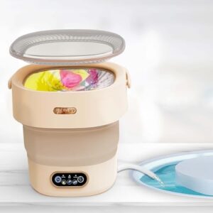 Mini lavatrice 16L compatta per piccoli appartamenti, dormitori e campeggio, con tre modalità di lavaggio per una pulizia delicata
