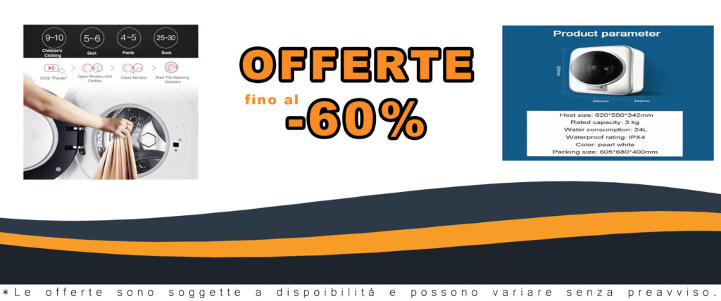 Lavatrici a parete con asciugatrice elettrica da 800 W, capacità 3 kg, ideale per appartamenti e camper