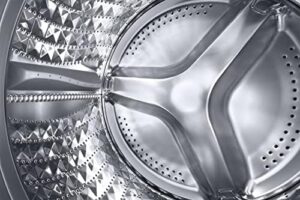 SAMSUNG Lavatrice 9 kg Crystal Clean in azione, mostrando la tecnologia avanzata e la capacità di carico.